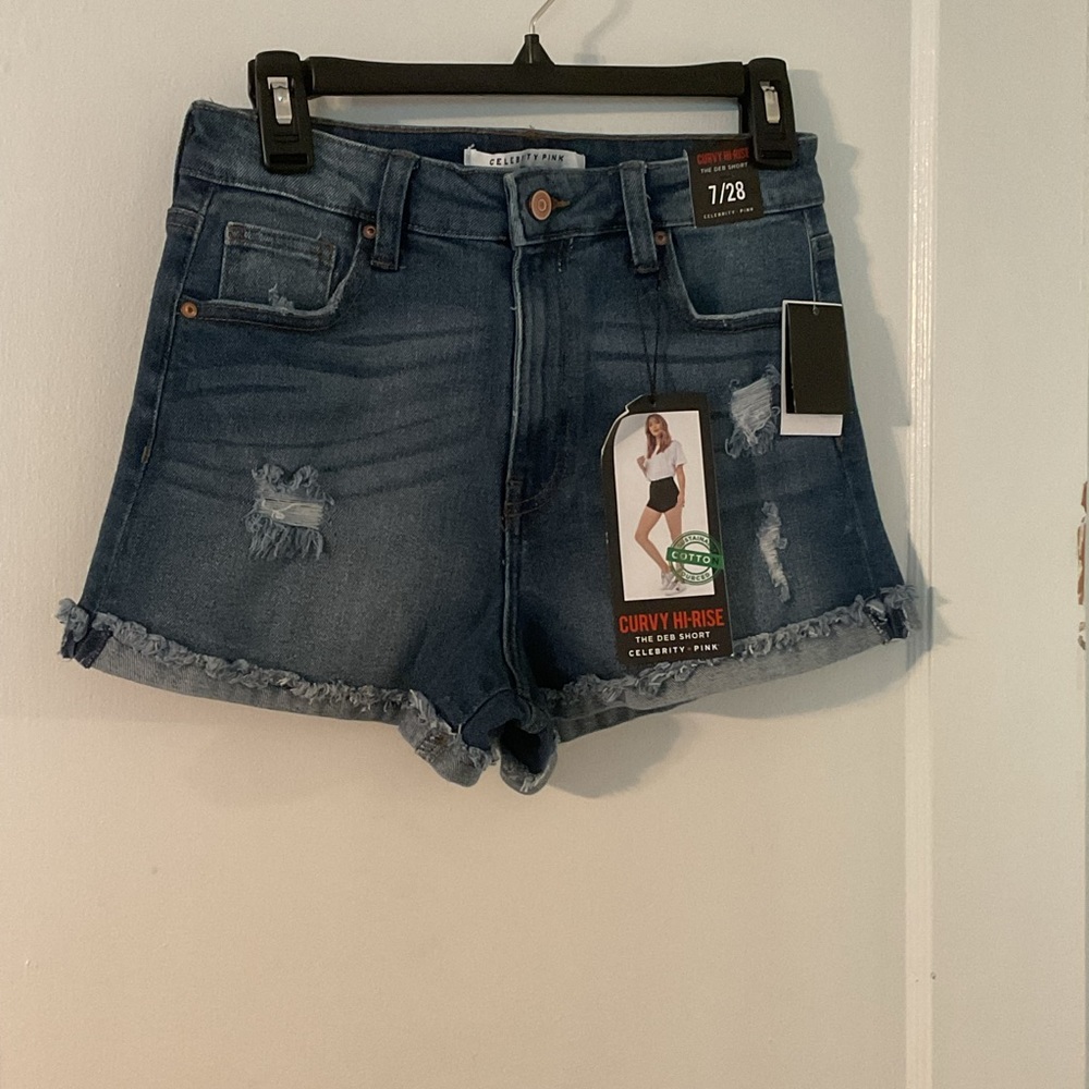 Celebrity Pink Jean Shorts Dark Wash